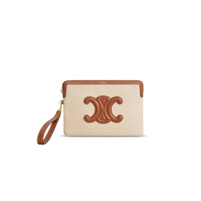 CELINE SMALL POUCH WITH STRAP CUIR TRIOMPHE 10J502EW1.02NT (25*17.5*1cm)